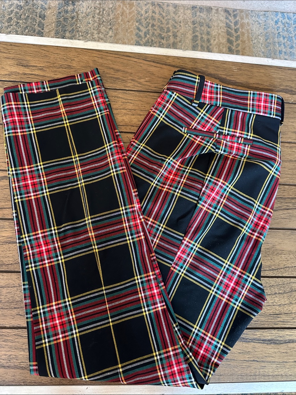 J. Crew Black Red Yellow Tartan Pants